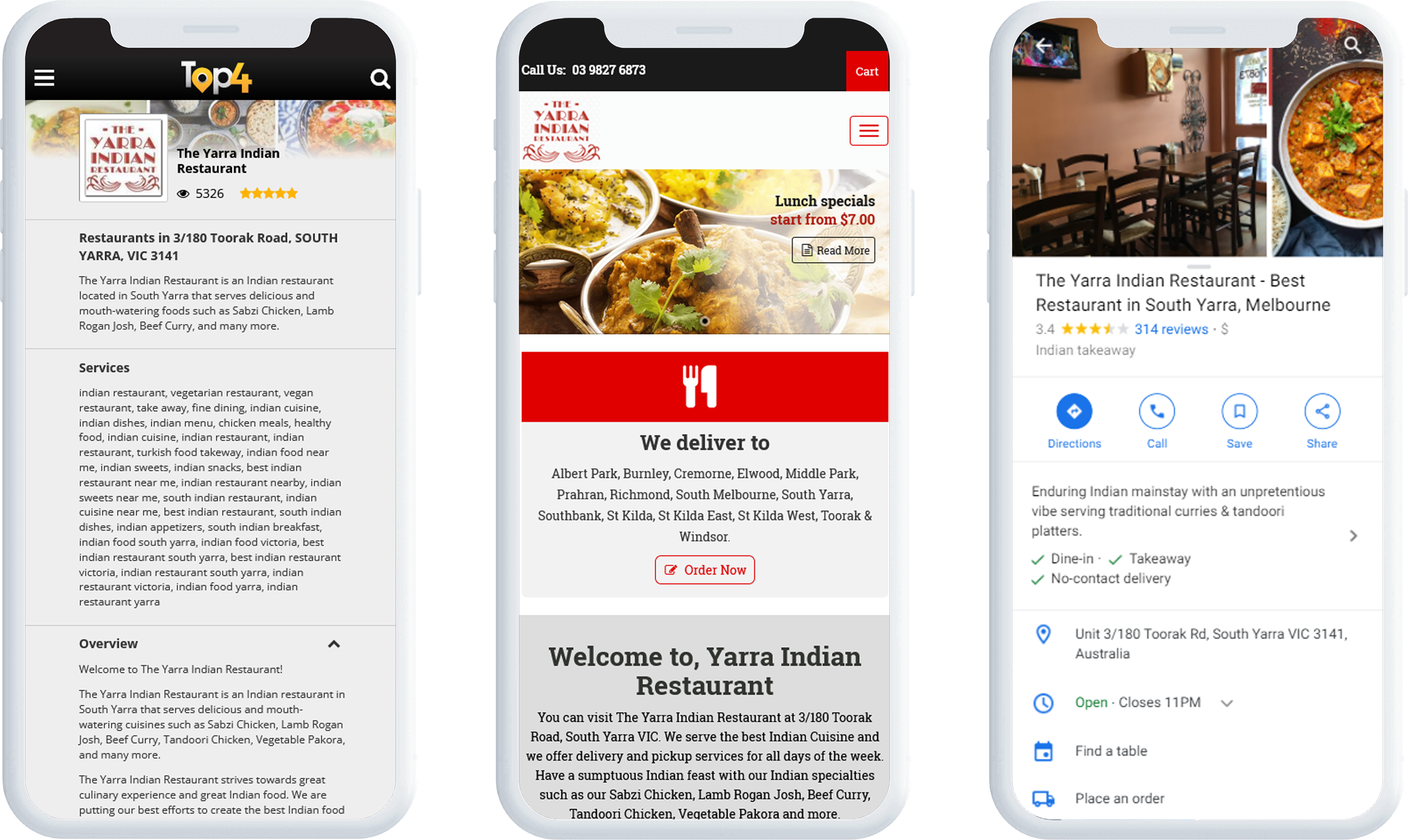 Digital Marketing for Restaurant – The Yarra Indian Restaurant