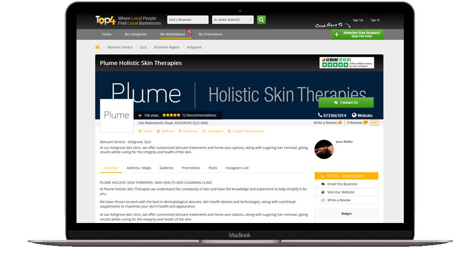 Plume Holistic Skin Therapies | Top4 Marketing