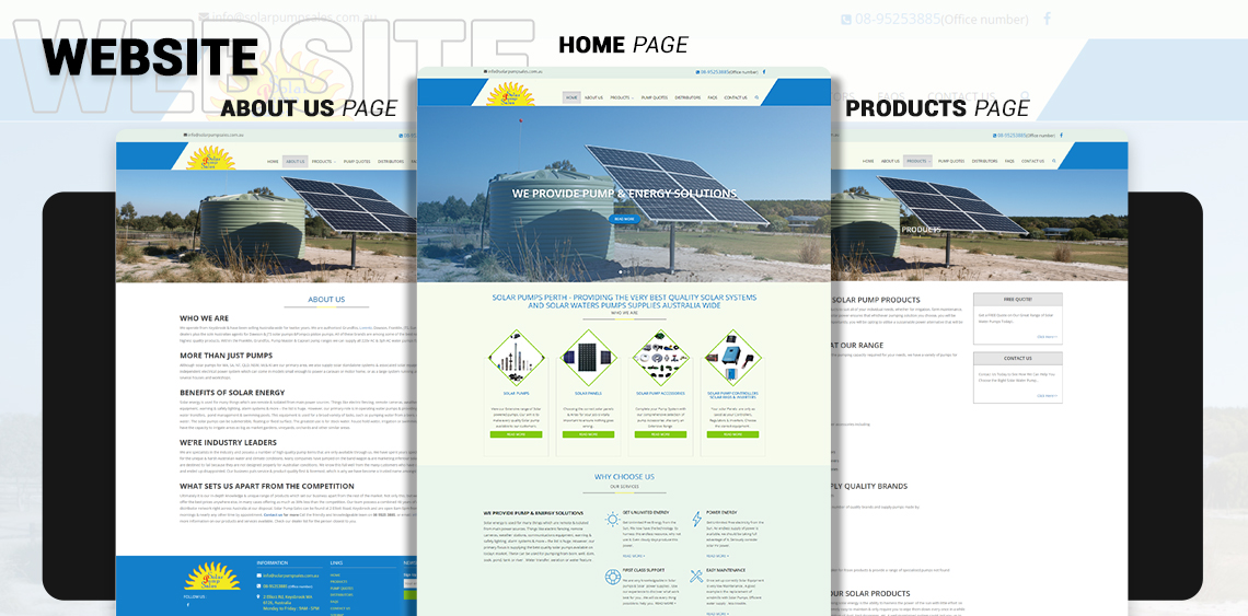 Website Development for Electrician – Solar Pump Sales