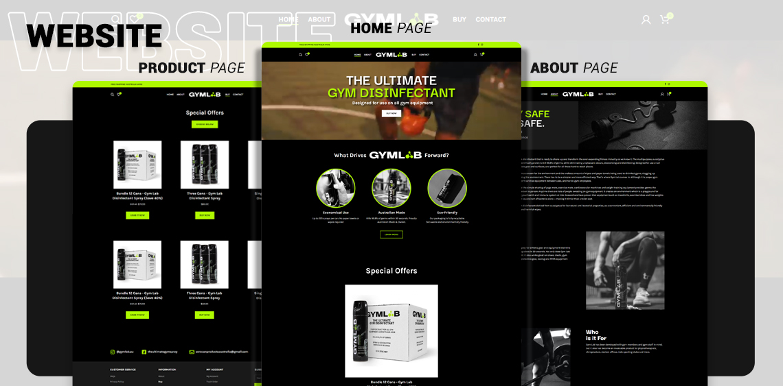 Website Redesign for Gym Disinfectant – Gym Lab