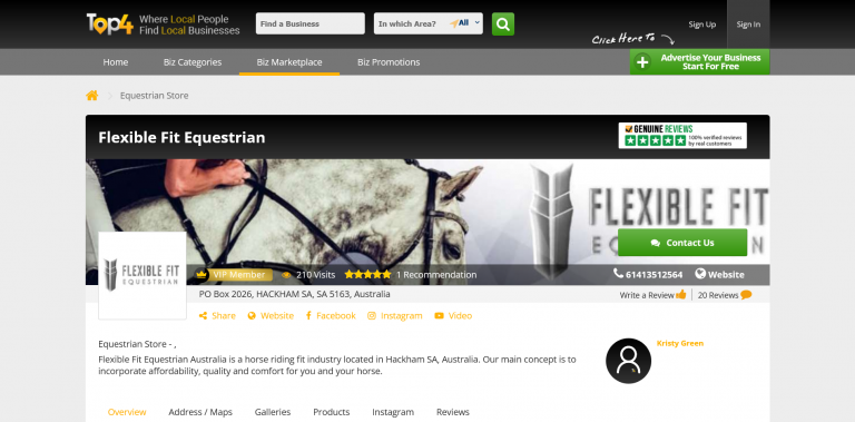 SEO Service for Sporting Good Store - Flexible Fit Equestrian Australia