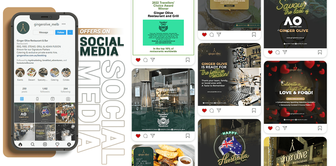 Social Media Managers Service For Ginger Olive Restaurant