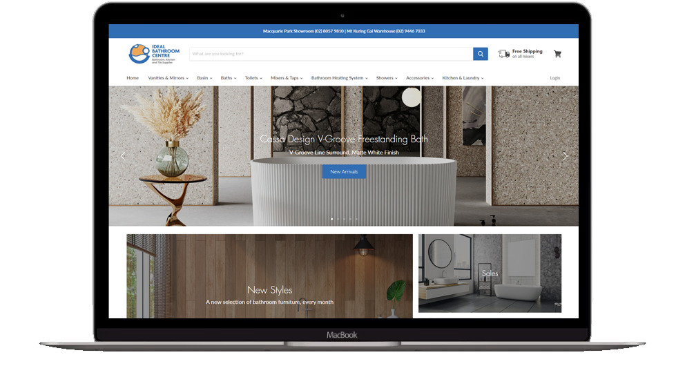 Website Development for Bathroom Supplies