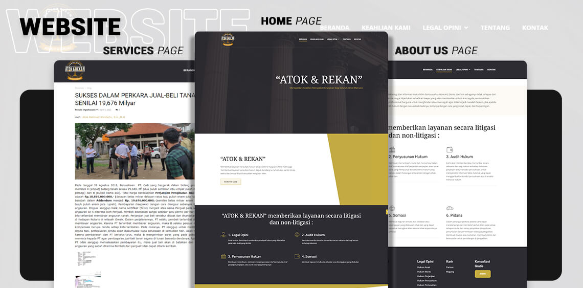 Website Development for Legal – Atok & Rekan