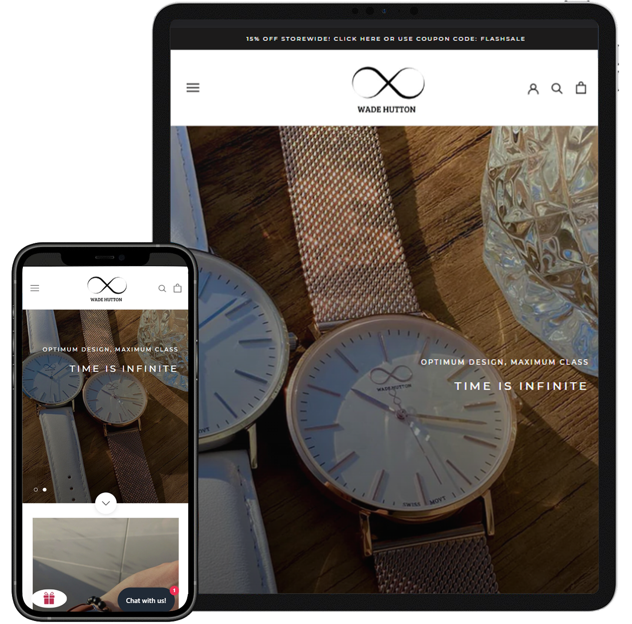 Ecommerce Website Development for Wade Hutton Watches 3