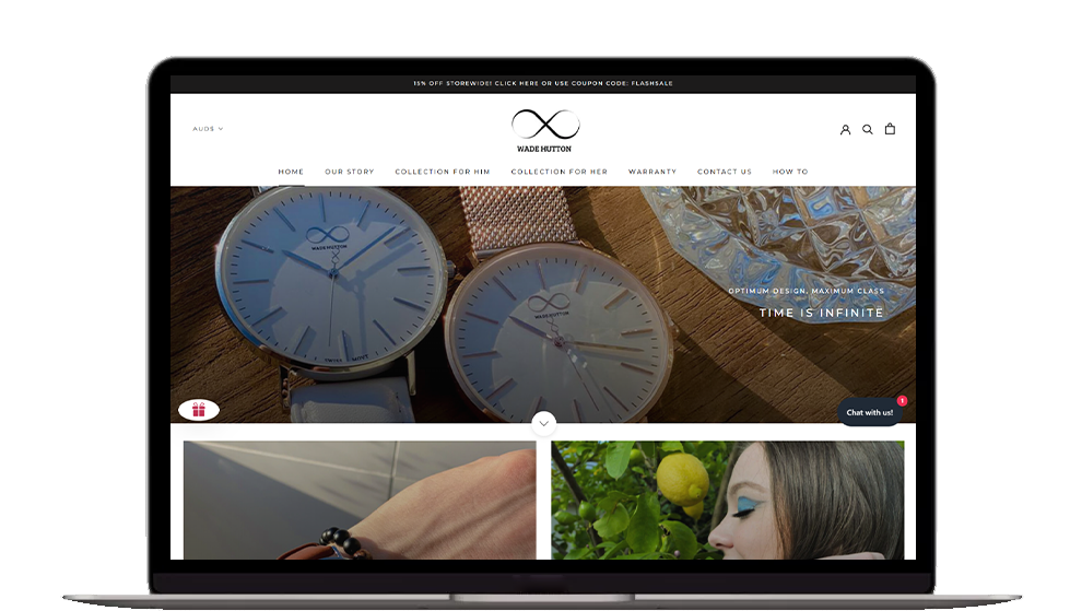 Ecommerce Website Development for Wade Hutton Watches 4