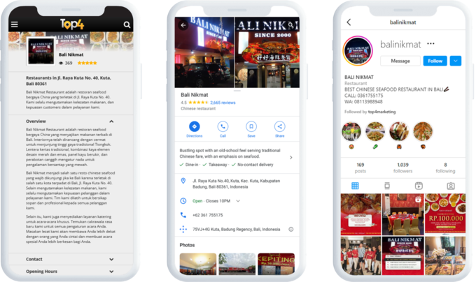 Social Media Services for Bali Nikmat Restaurant