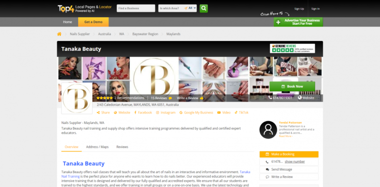 E-commerce SEO Website for Tanaka Beauty Nail Supplies