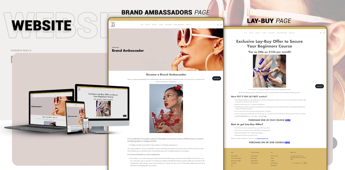 Landing Page Services – Tanaka Beauty