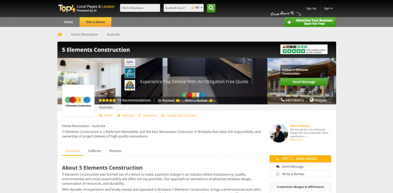 Digital Marketing for Builders Building Contractors 5 Elements Construction.