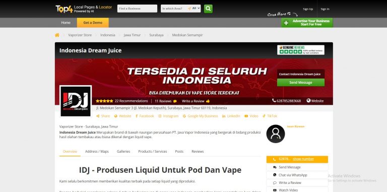 SEO Services for Retail Indonesia Dream Juice
