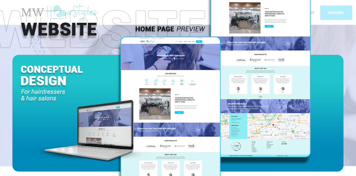Website Concept Service for Hair Salon