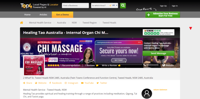 Healing Tao Sarina Stone - Social Media Marketing