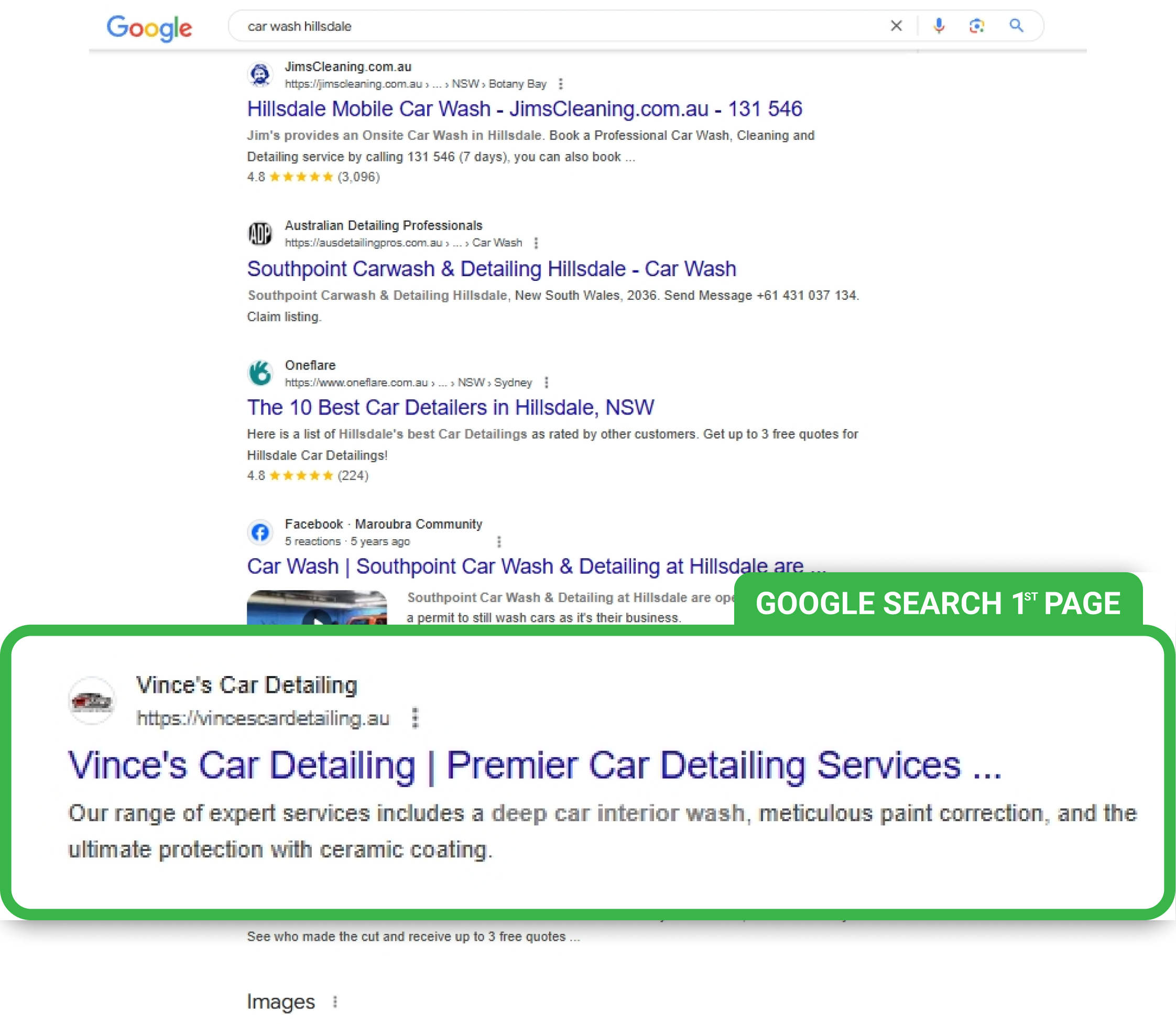 SEO Service – Vinces Car Detailing