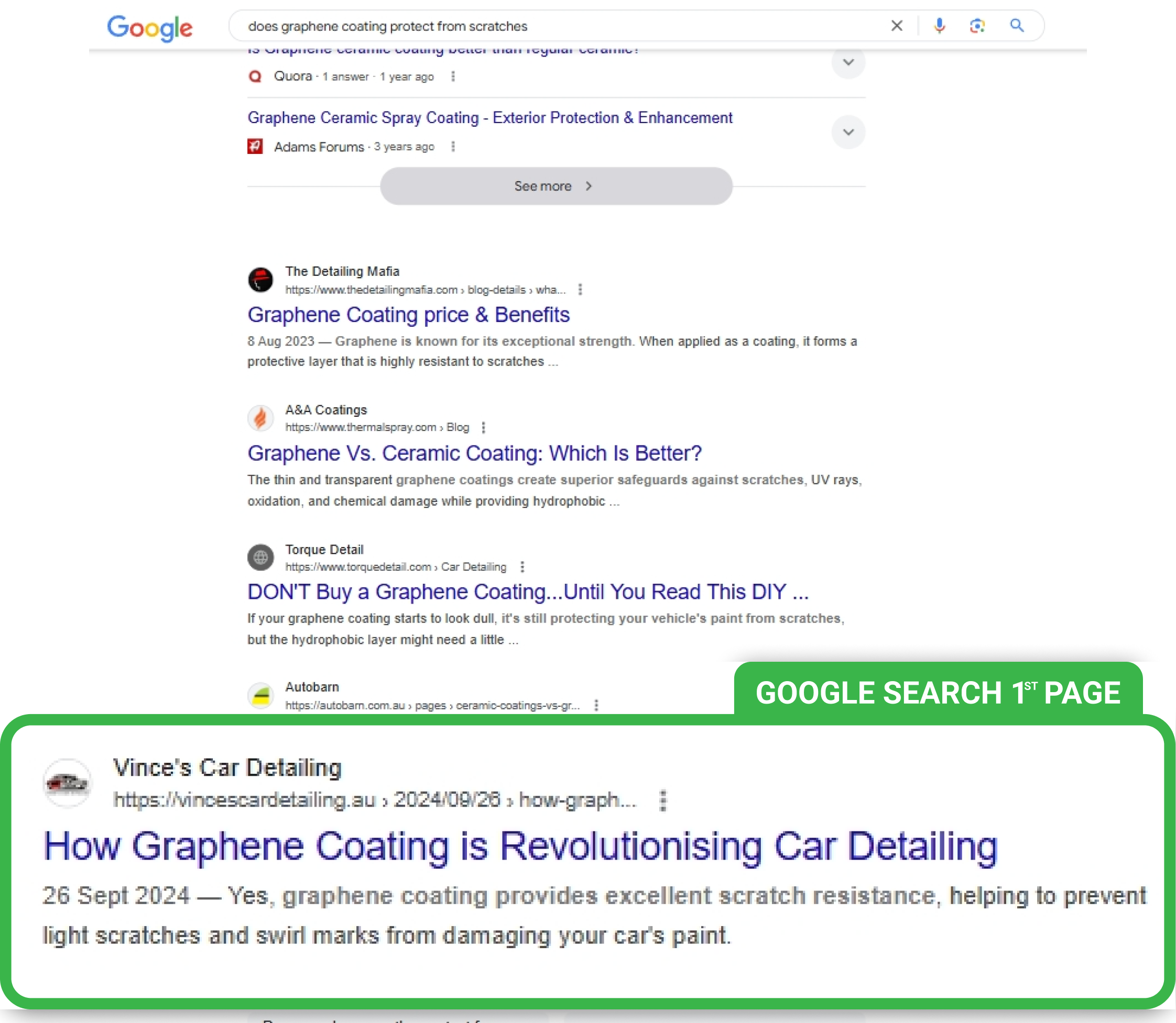 SEO Service – Vinces Car Detailing