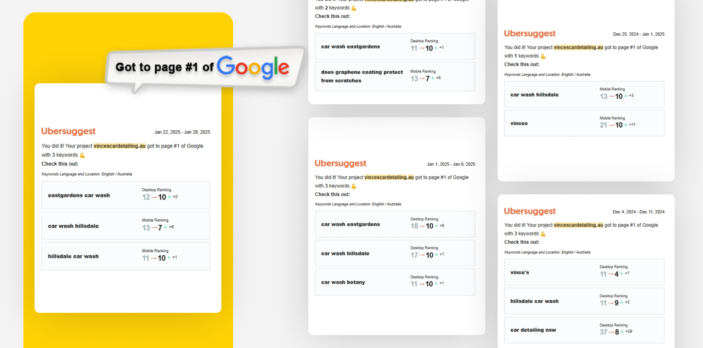 SEO Service – Vinces Car Detailing