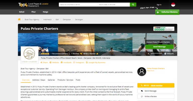 SEO Services - Pulau Private Charters