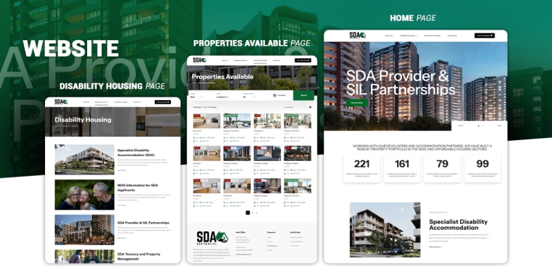Website Development –  SDA Residential