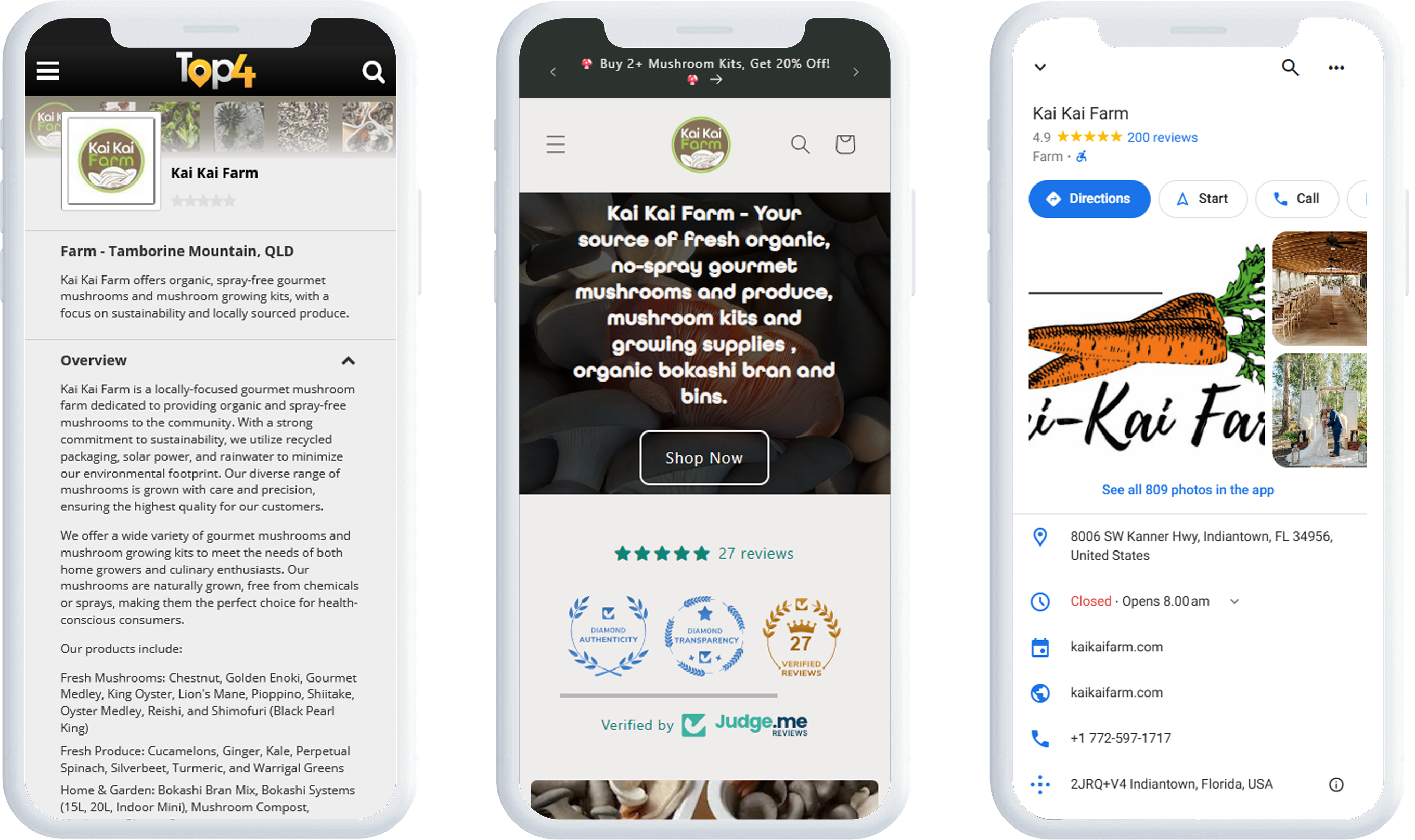 SEO Services for Kai Kai Farm
