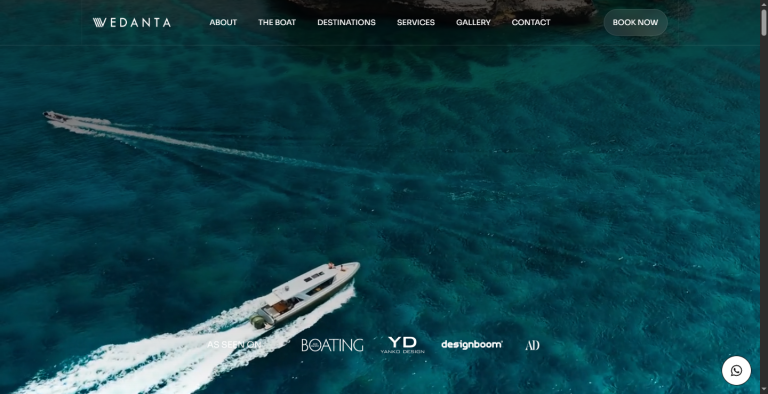 website rebuild for vedanta boat