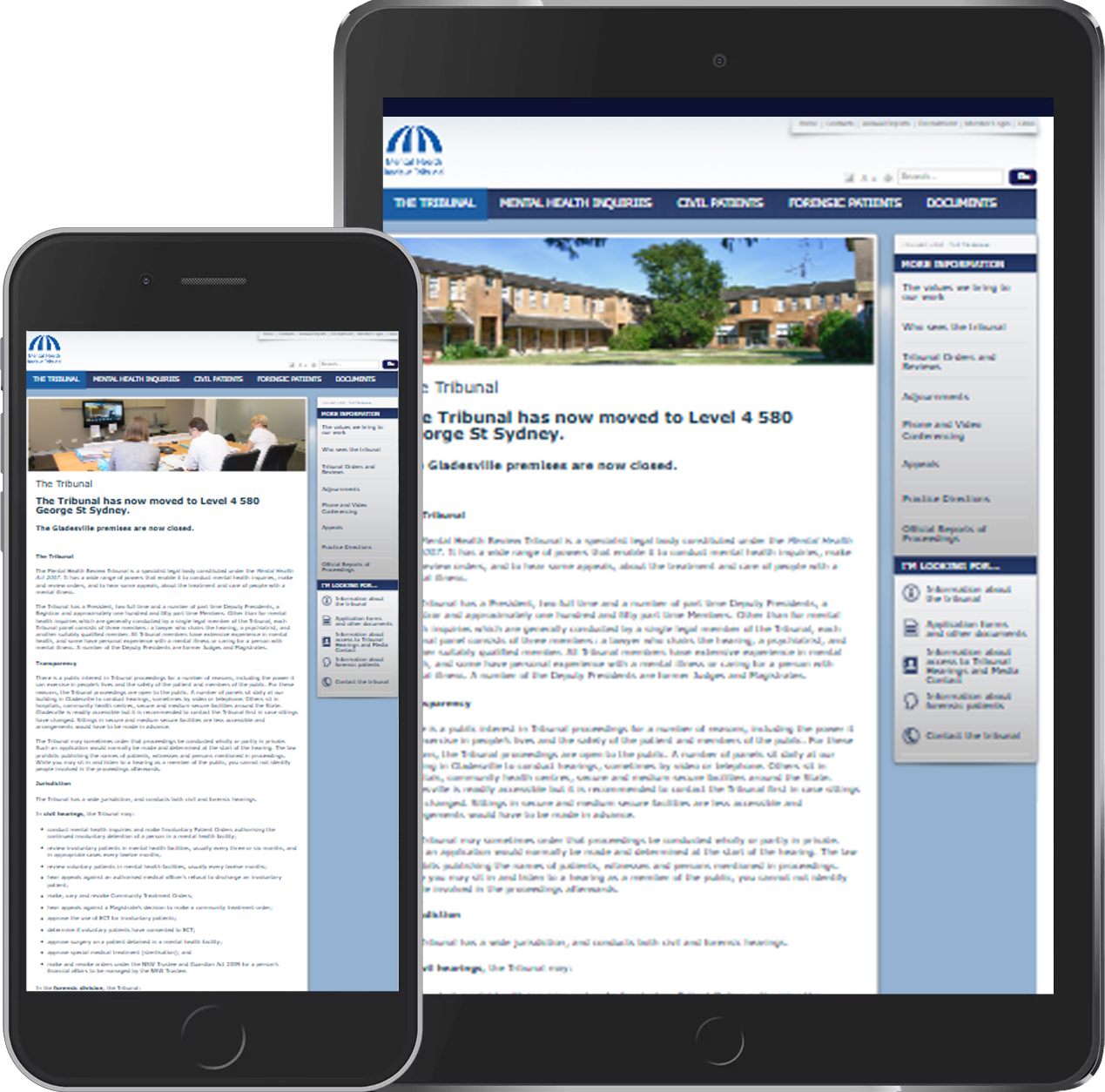 website rebuild for mhrt 5