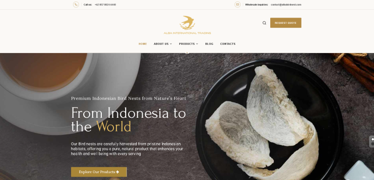 SEO & Website development for alba bird nest