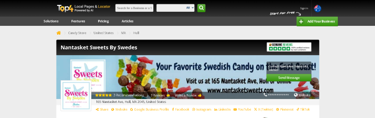 SEO and AEO Services for Nantasket Sweets